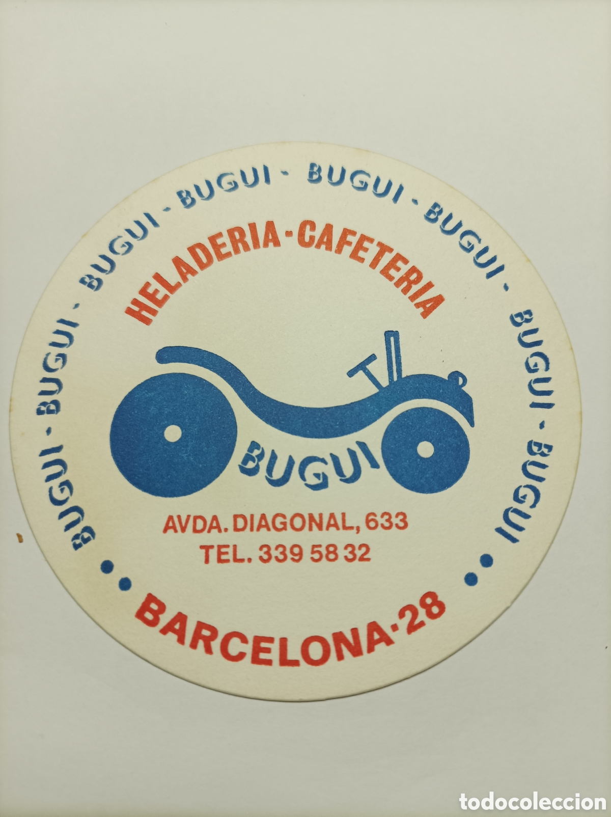 Vintage: HELADER&Iacute;A BUGUI. BARCELONA. POSAVASOS. - Foto 1