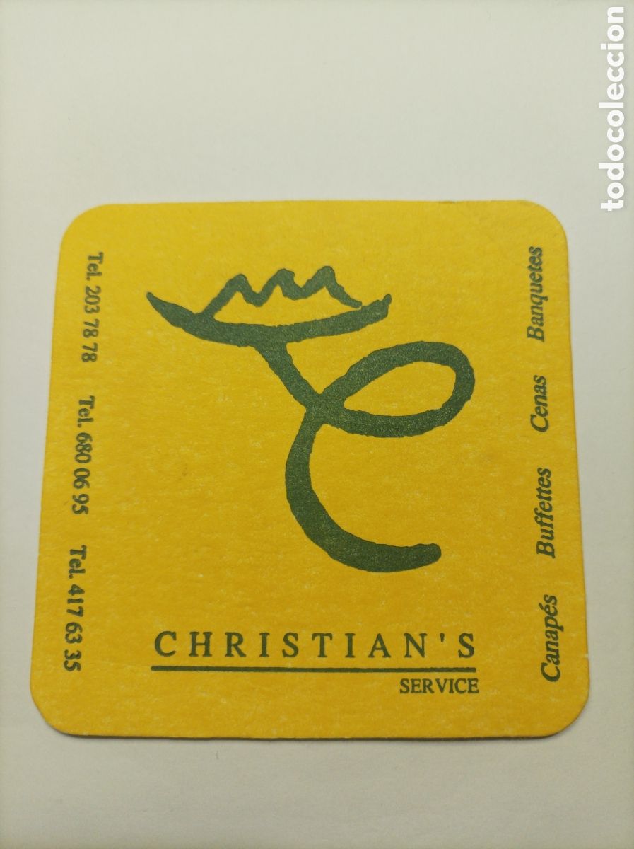 Vintage: CHRISTIANS SERVICE. POSAVASOS. - Foto 1