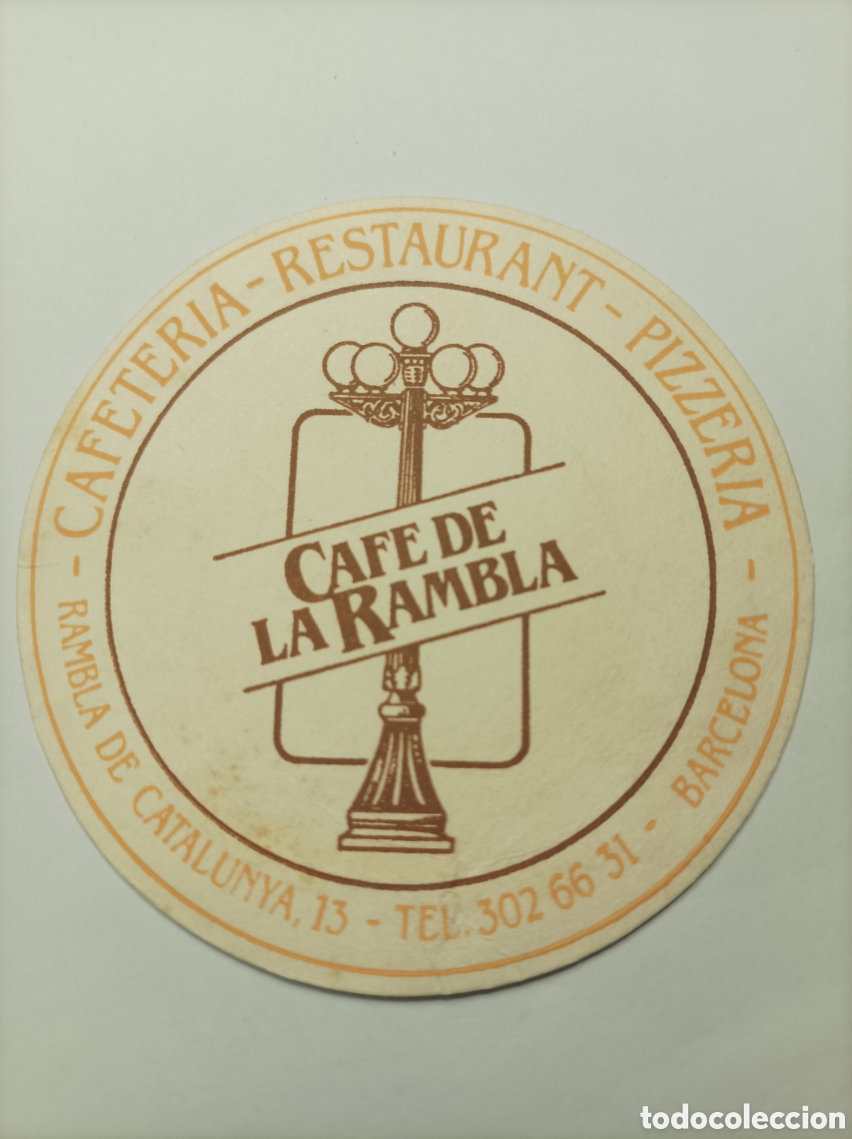 Vintage: CAFE DE LA RAMBLA. BARCELONA. POSAVASOS. - Foto 1