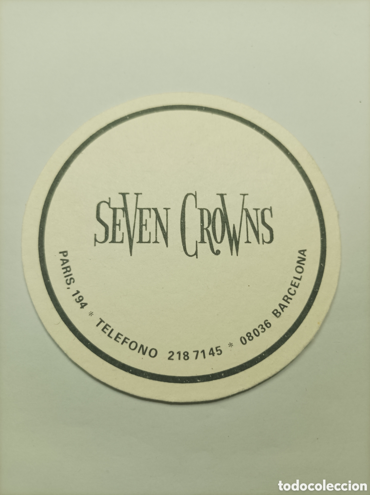 Vintage: SEVEN CROWNS. BARCELONA. POSAVASOS. - Foto 1