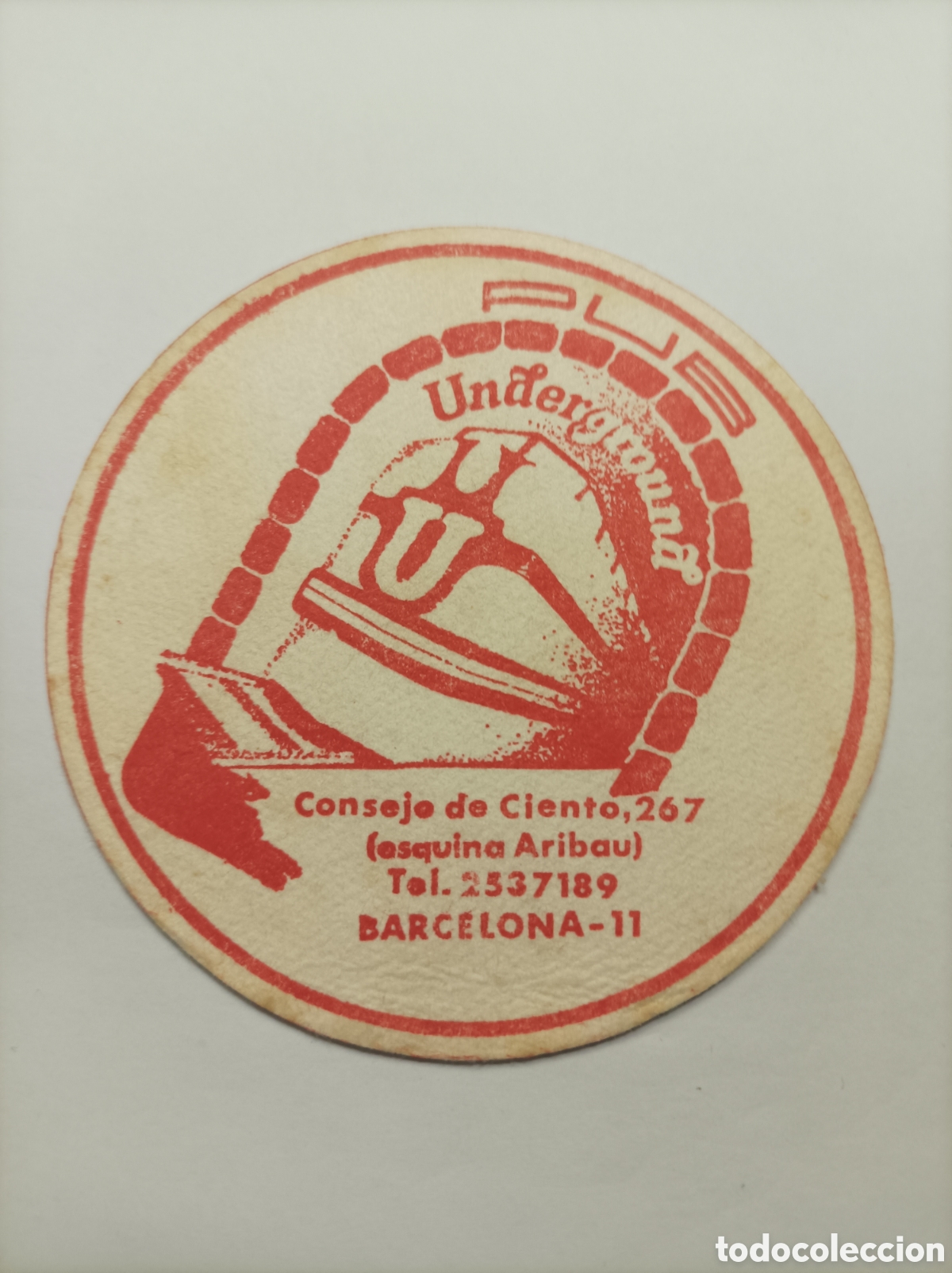 Vintage: UNDERGROUND PUB. BARCELONA. POSAVASOS. - Foto 1