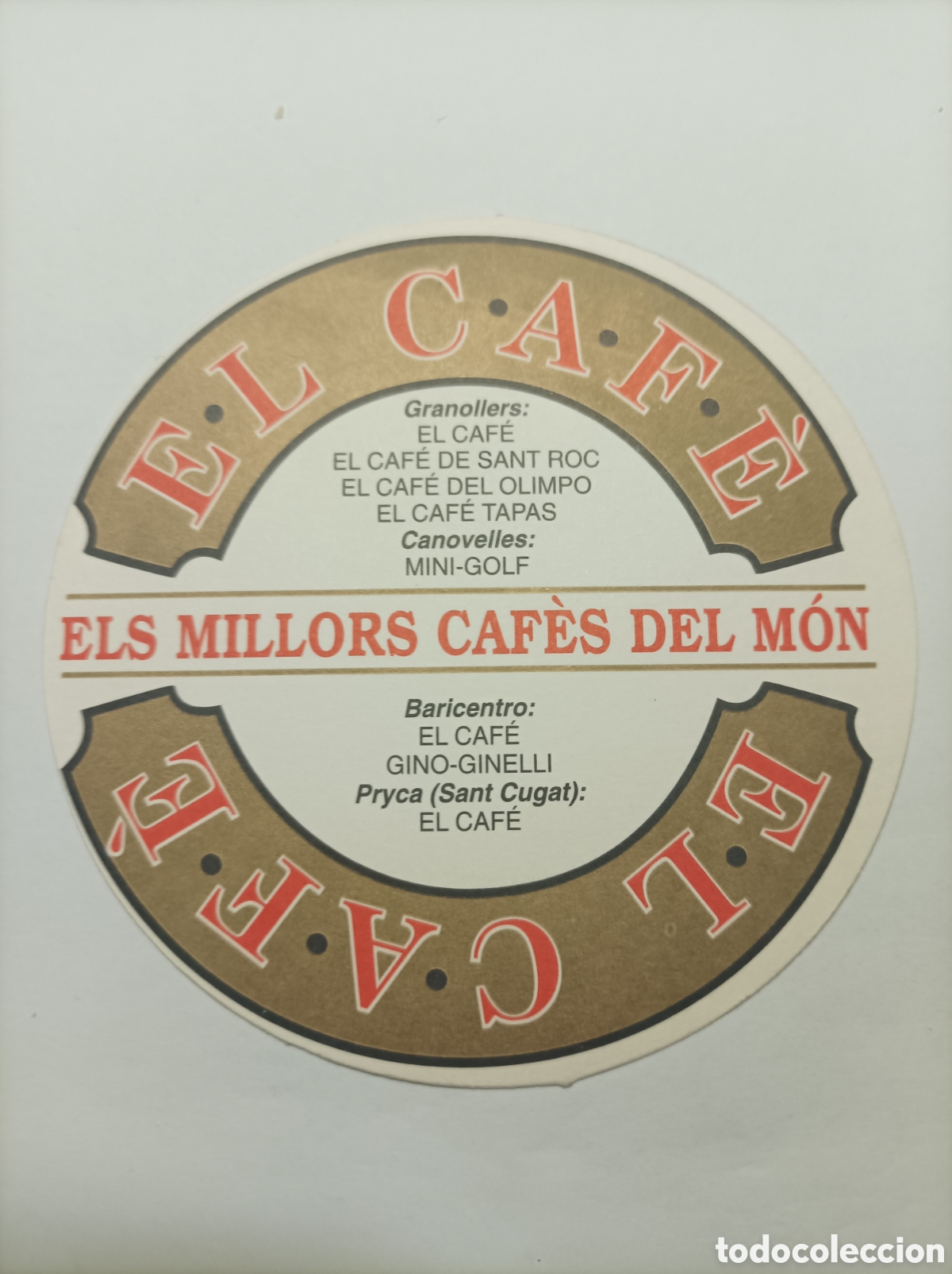 Vintage: EL CAFE. GRANOLLERS. POSAVASOS. - Foto 1