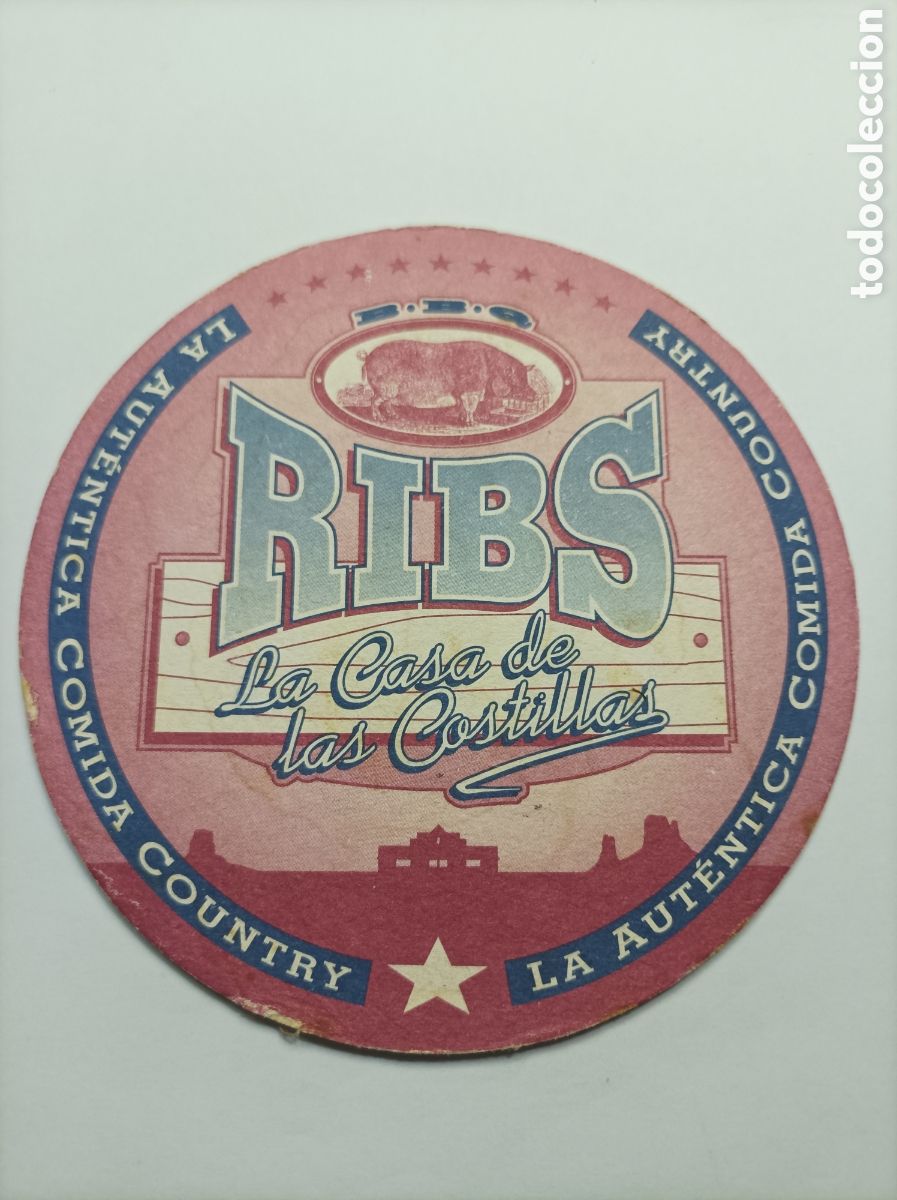 Vintage: RIBS. COSTILLAS. POSAVASOS. - Foto 1