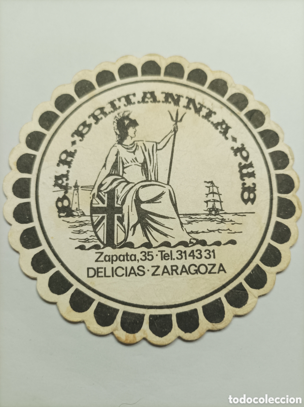 Vintage: BRITANNIA PUB. ZARAGOZA. POSAVASOS. - Foto 1
