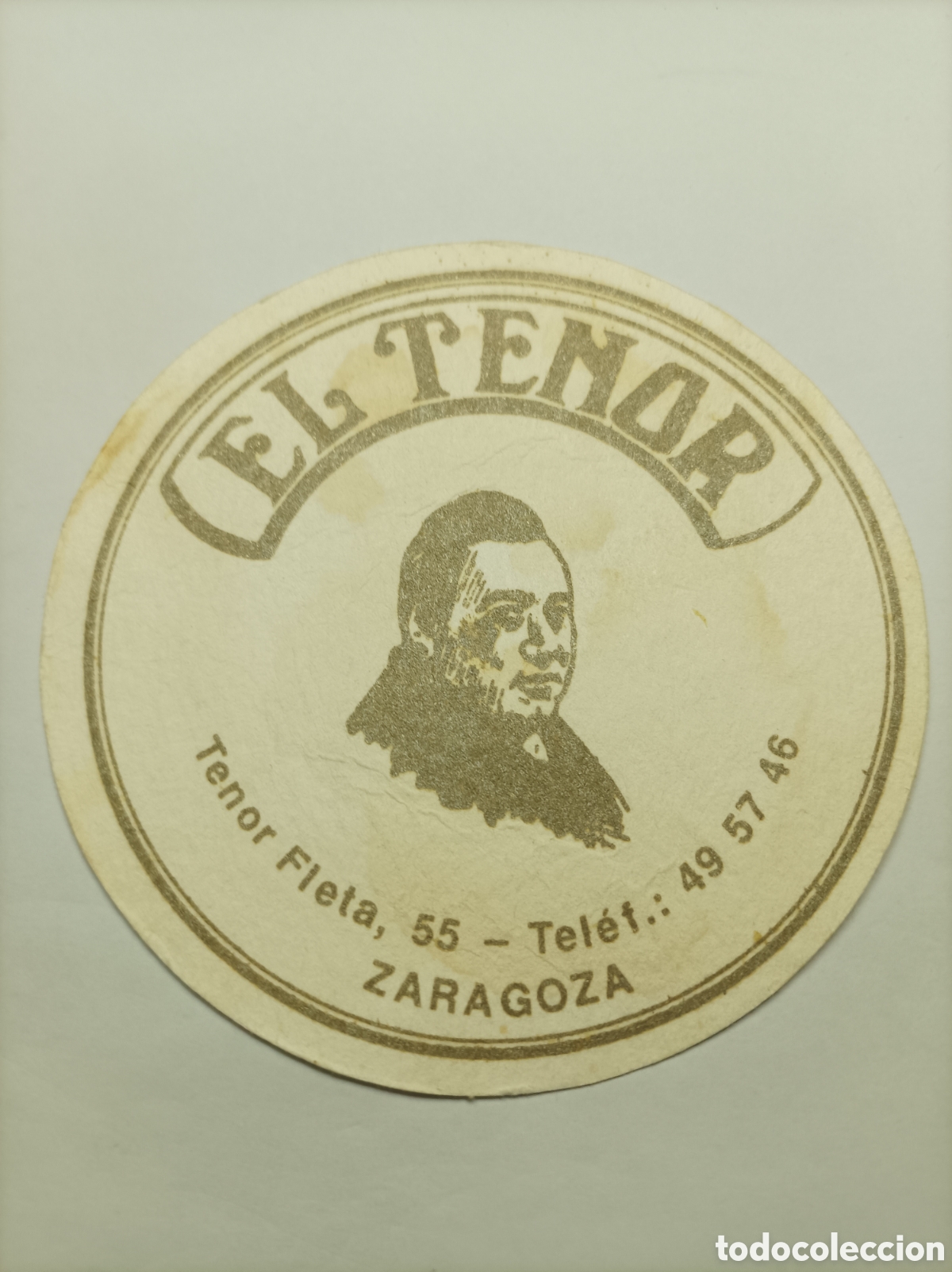 Vintage: EL TENOR. ZARAGOZA. POSAVASOS. - Foto 1