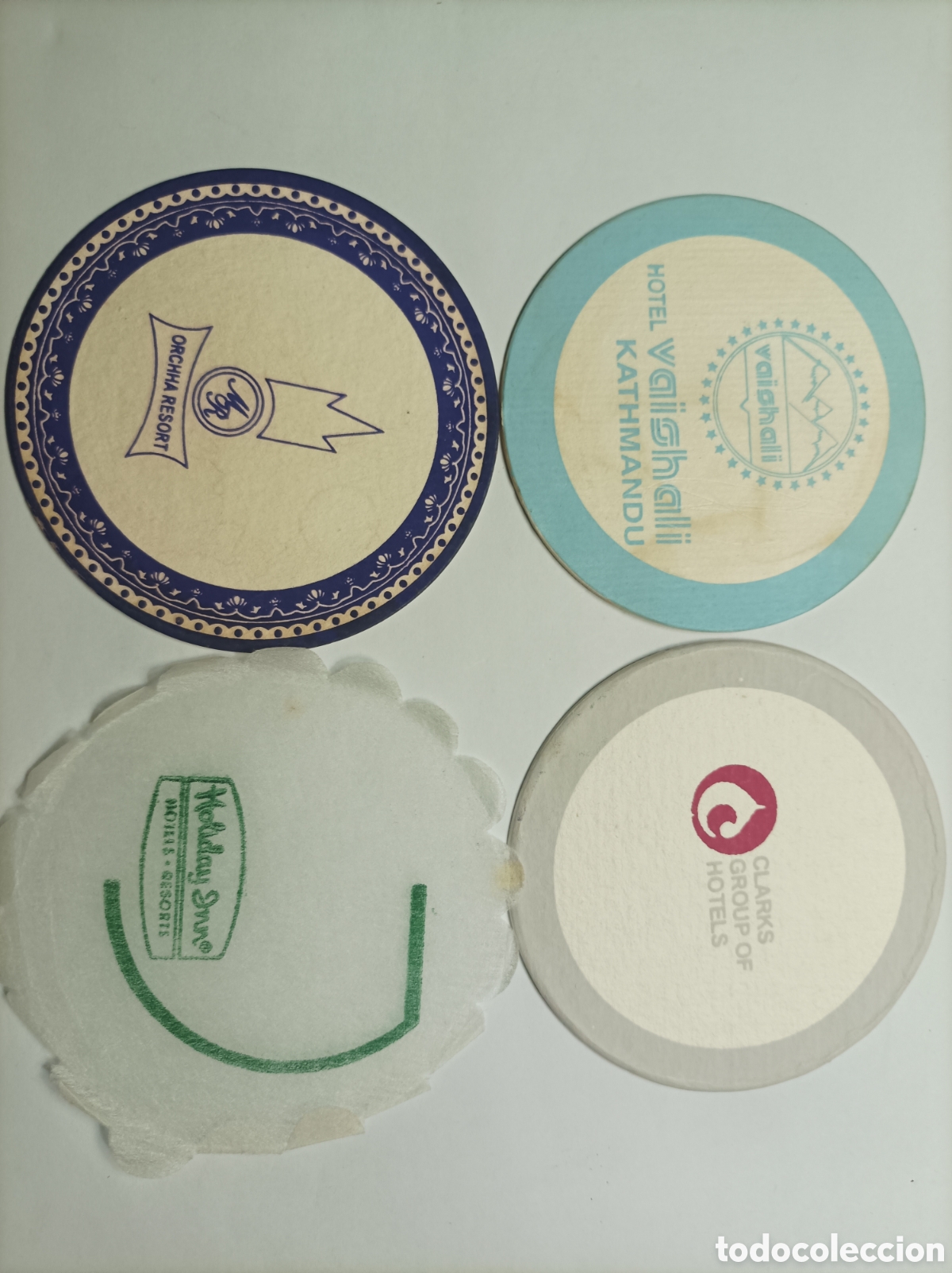 Vintage: KATMAND&Uacute; HOTEL. LOTE POSAVASOS. - Foto 3