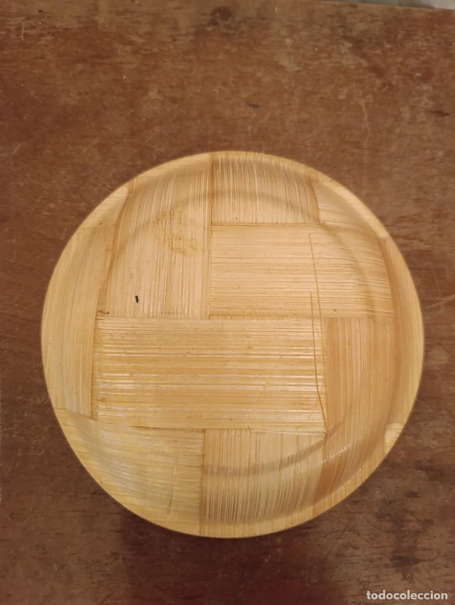 Vintage: Platillo de madera de bamb&uacute;. a&ntilde;os 80 - Foto 3