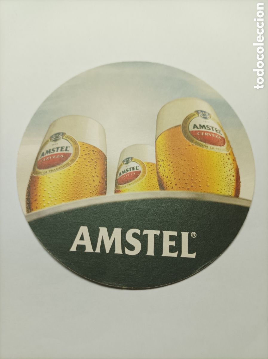 Vintage: AMSTEL CERVEZA. POSAVASOS. - Foto 2