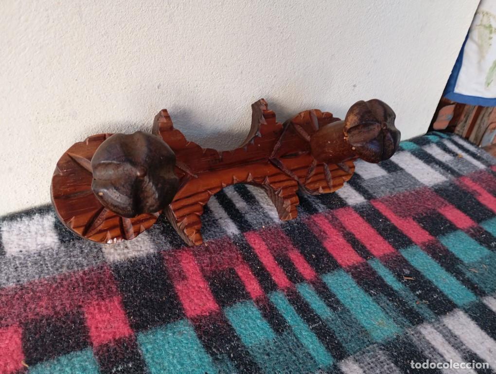 Vintage: percha de madera rustica - Foto 1