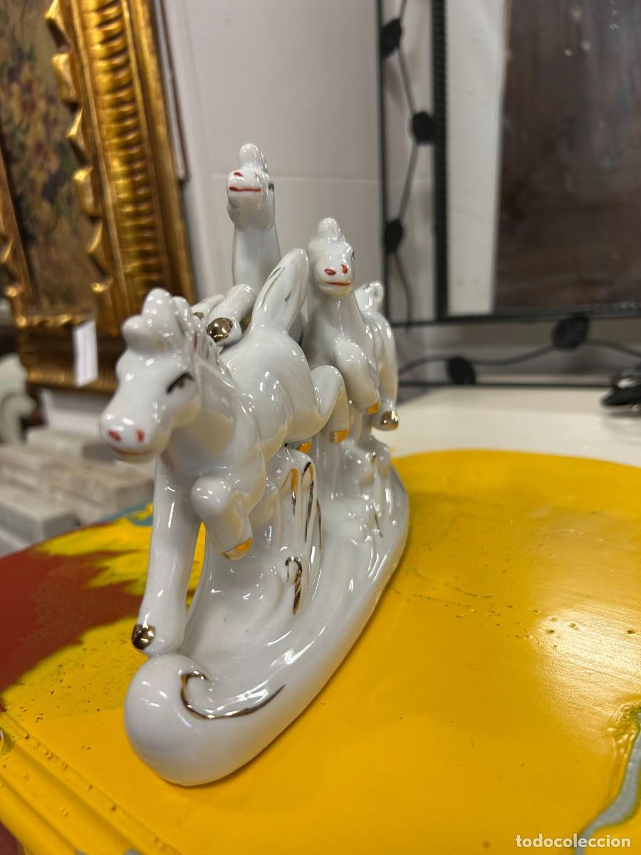 Vintage: Figura caballitos de cer&aacute;mica - Foto 5