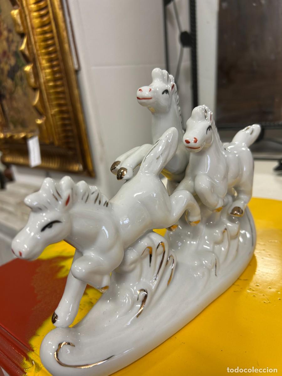 Vintage: Figura caballitos de cer&aacute;mica - Foto 6
