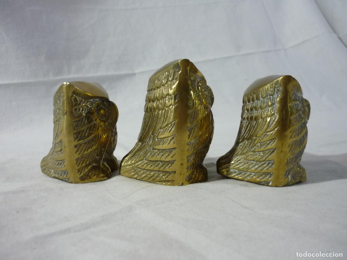 Vintage: Familia de Buhos en bronce - Foto 4