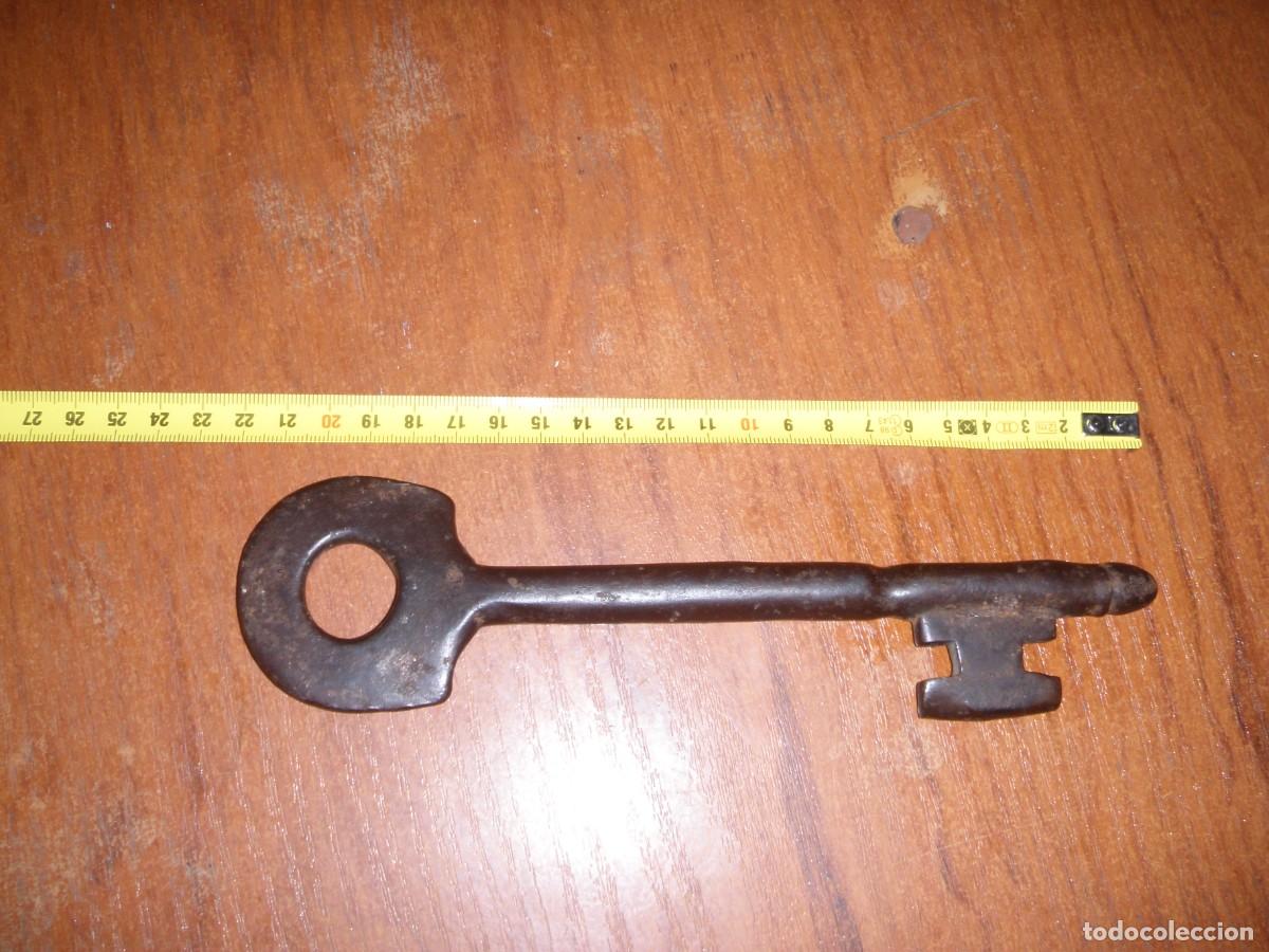Vintage: GRAN LLAVE ANTIGUA 22 CM ORIGINAL - Foto 3
