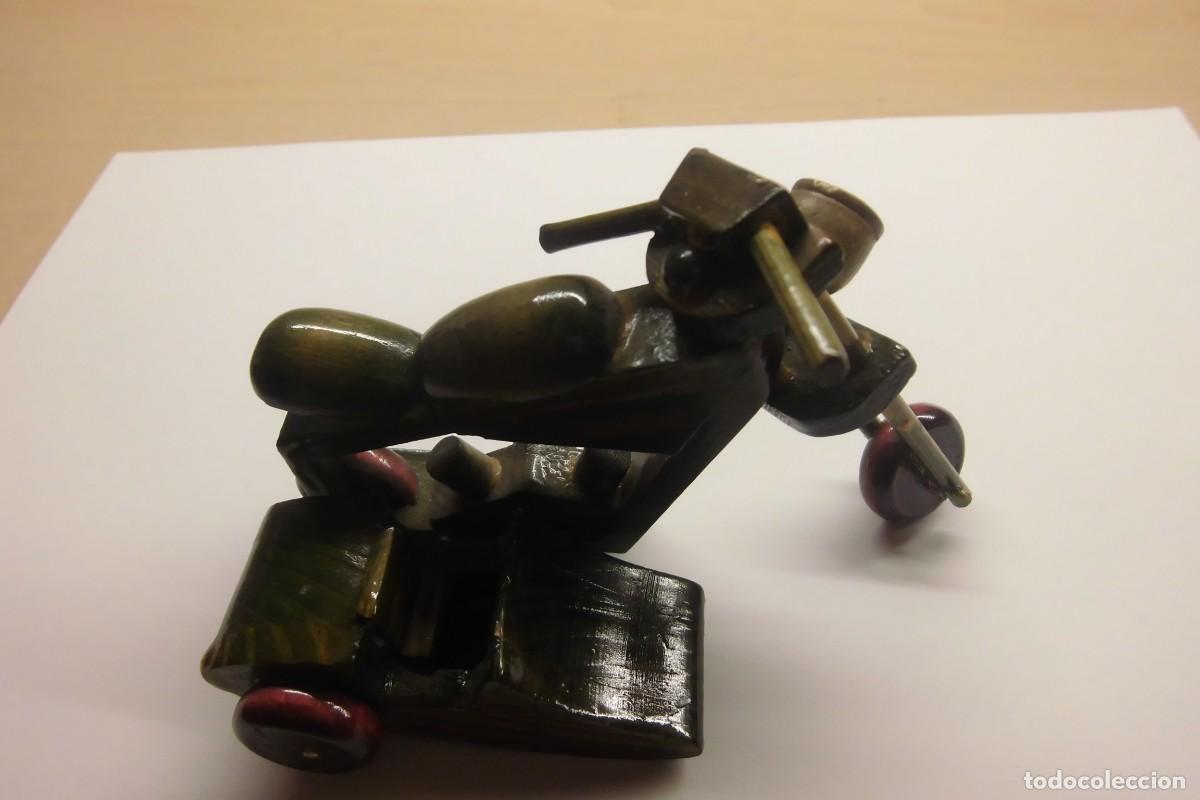 Vintage: SIDECAR DE MADERA COLOR VERDE