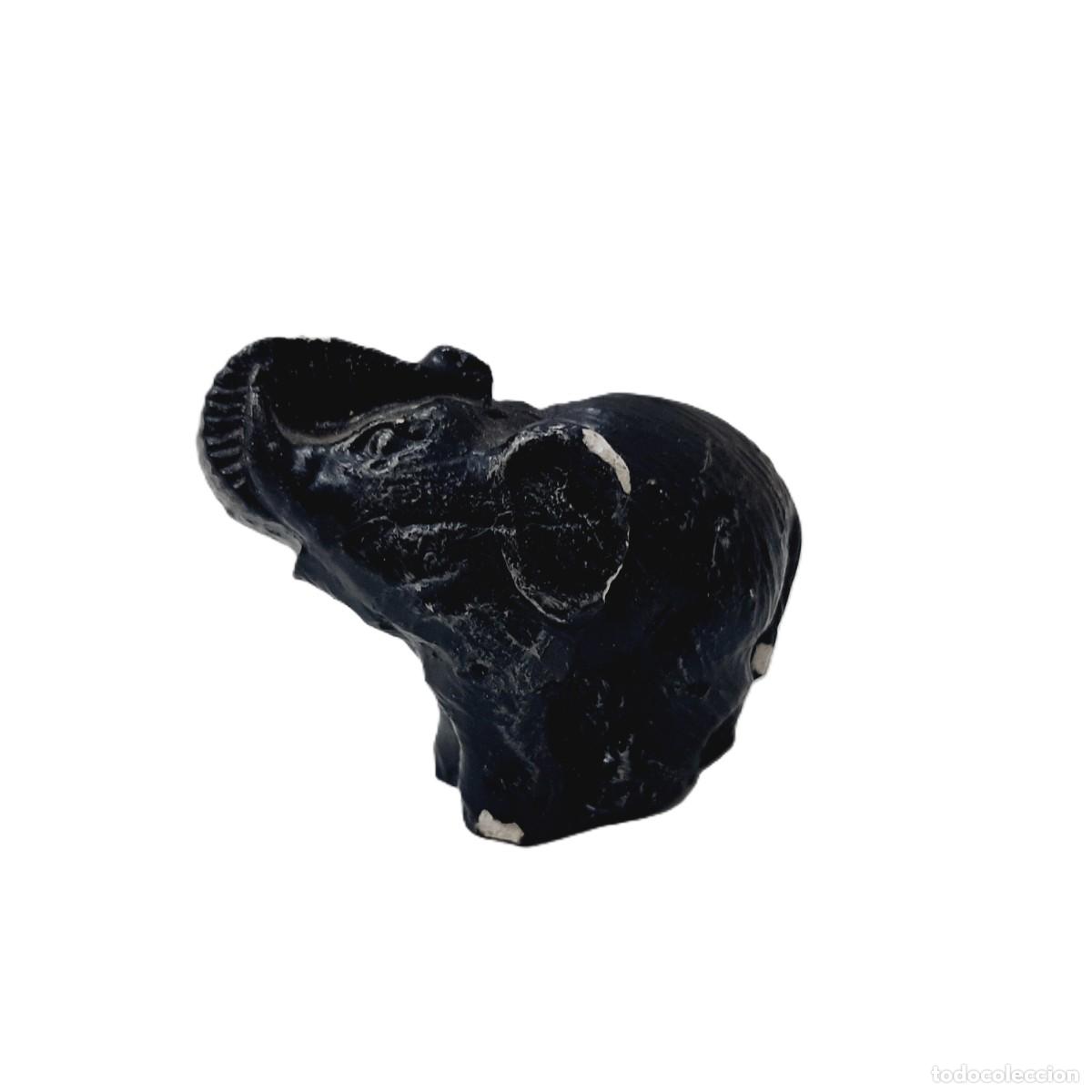 Vintage: Peque&ntilde;o elefante vintage de yeso (11.3)