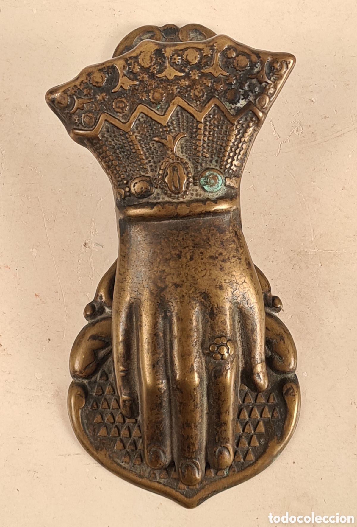 Vintage: Pinza Mano Sujeta Papeles - Decoraci&oacute;n Oficina