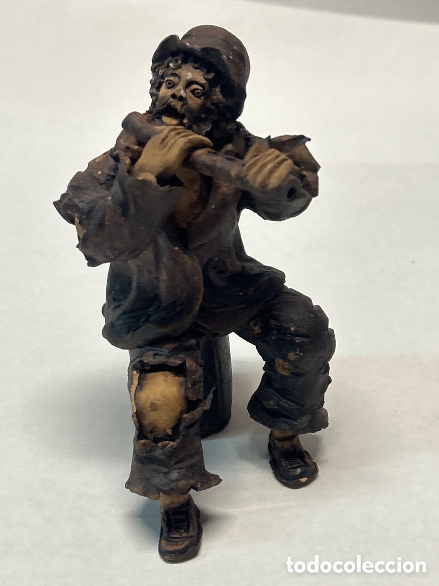 Vintage: Figura mendigo, flautista - Foto 1