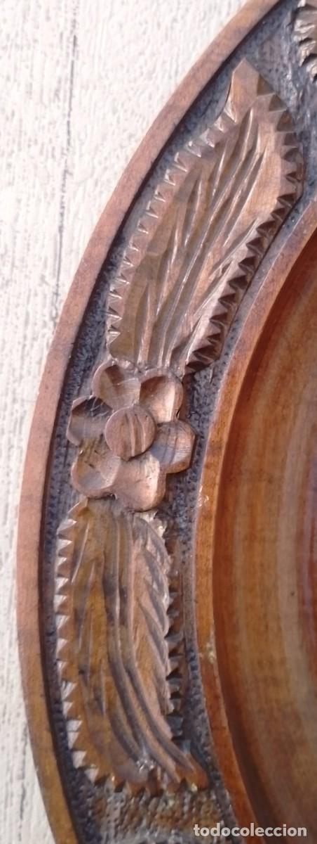 Vintage: Plato Tallado en Madera - Foto 5
