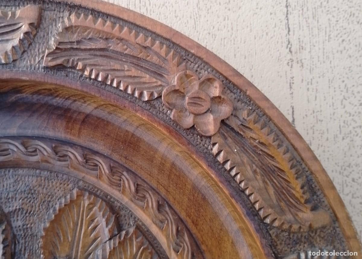 Vintage: Plato Tallado en Madera - Foto 7