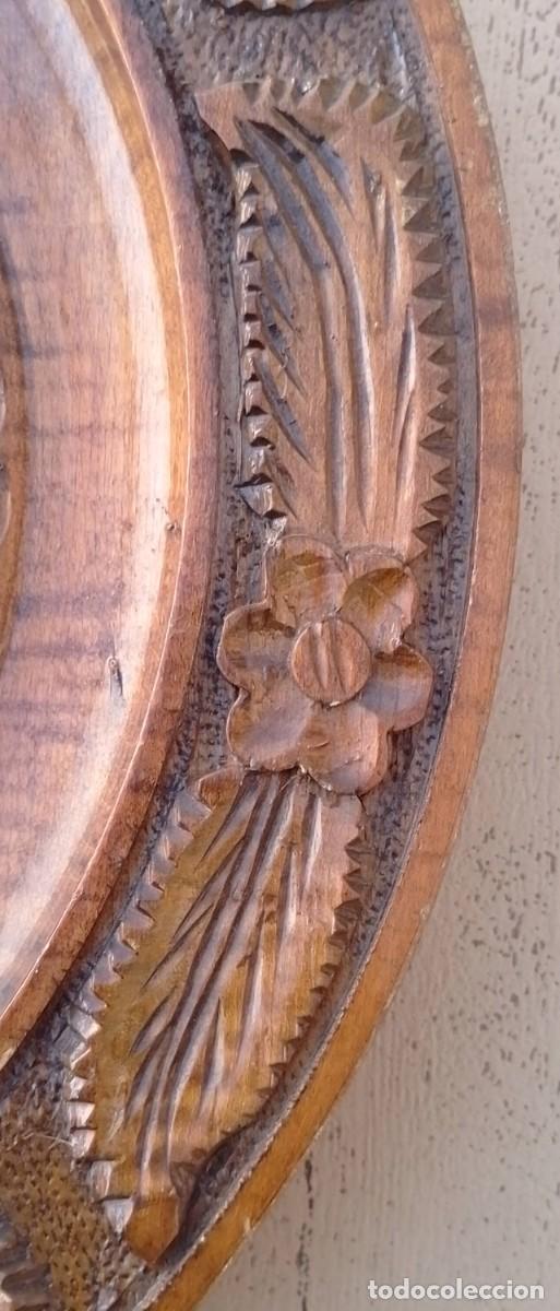Vintage: Plato Tallado en Madera - Foto 8