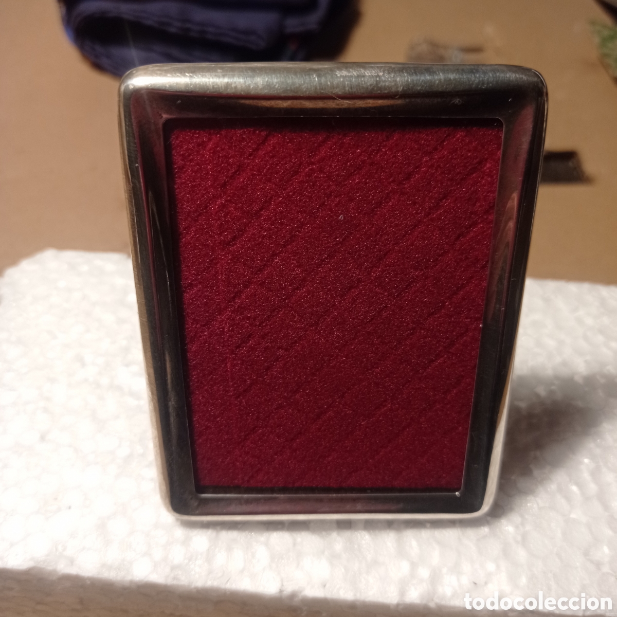 Vintage: Vintage Portafotos mini en plata de ley - marca estrella de la plata - 7x 9 cm. (exterior)