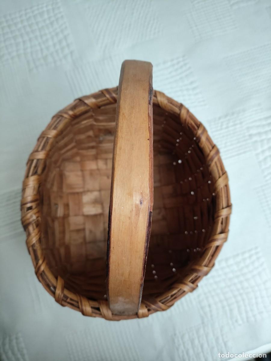 Vintage: Cesta antigua madera trenzada - Foto 3