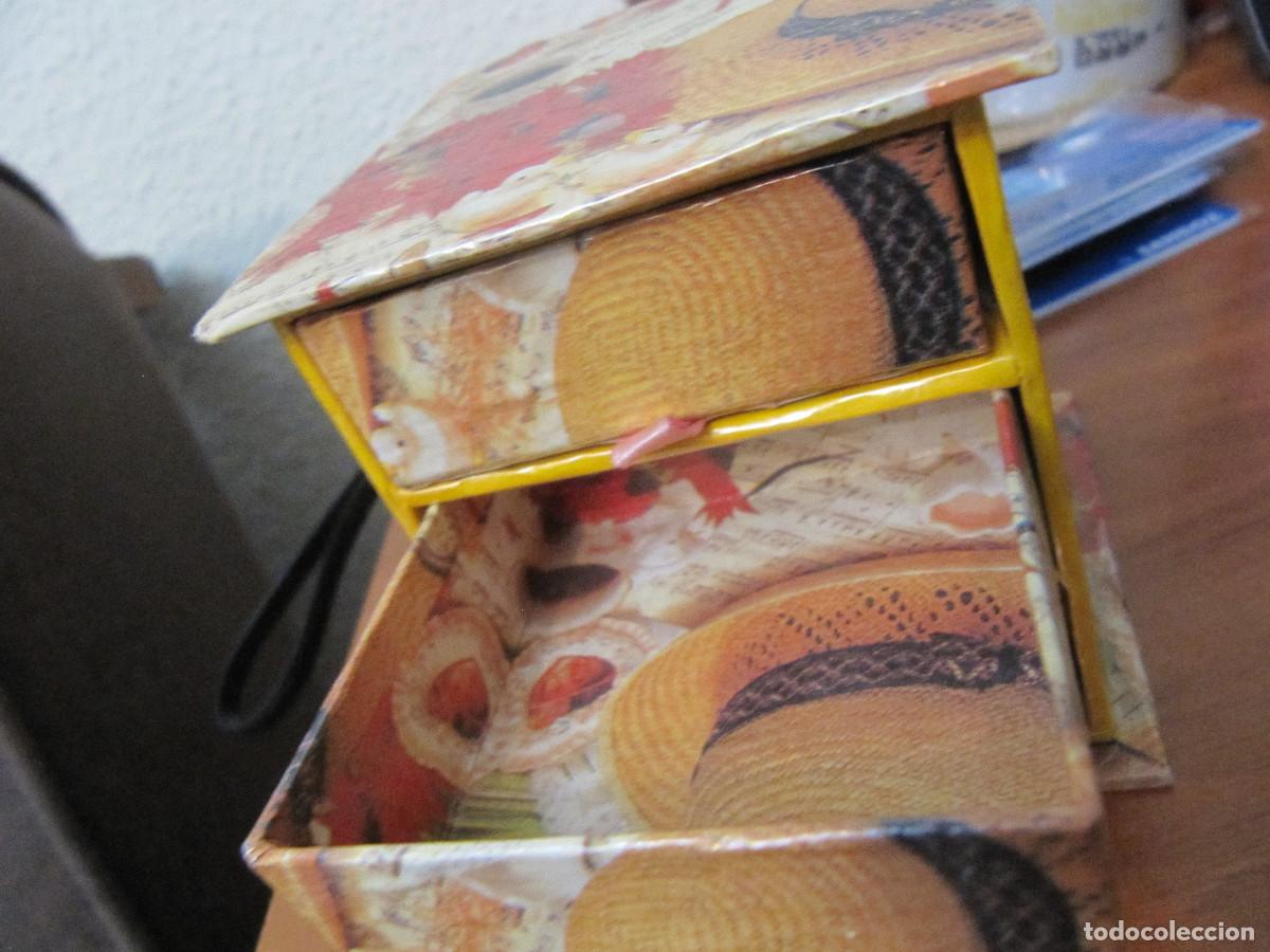 Vintage: JOYERO MADERA CARTON FORRADO - Foto 8