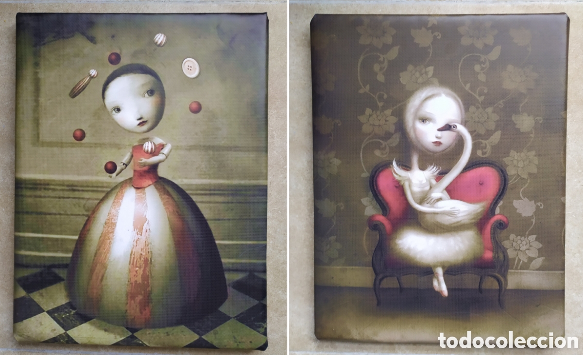Vintage: Cuadro PRINCESAS ilustraciones - Foto 1