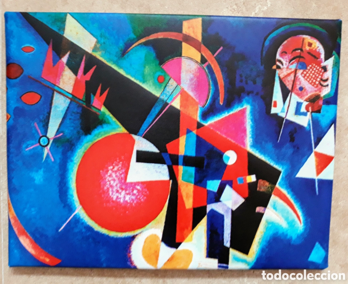Vintage: Cuadro cartel REPLICA Kandinsky azul - Foto 1