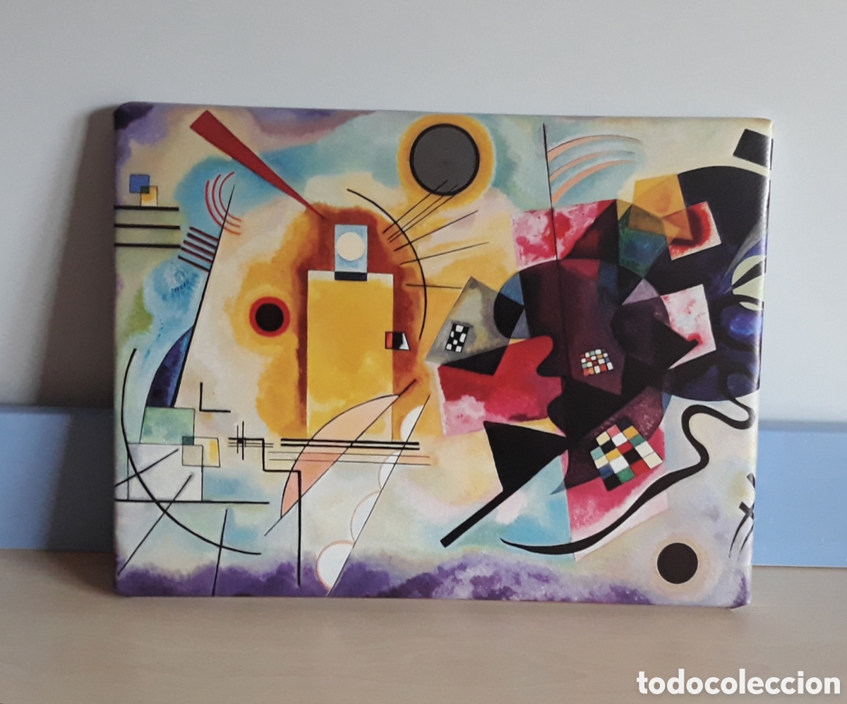 Vintage: Cuadro cartel REPLICA Kandinsky amarillo - Foto 1