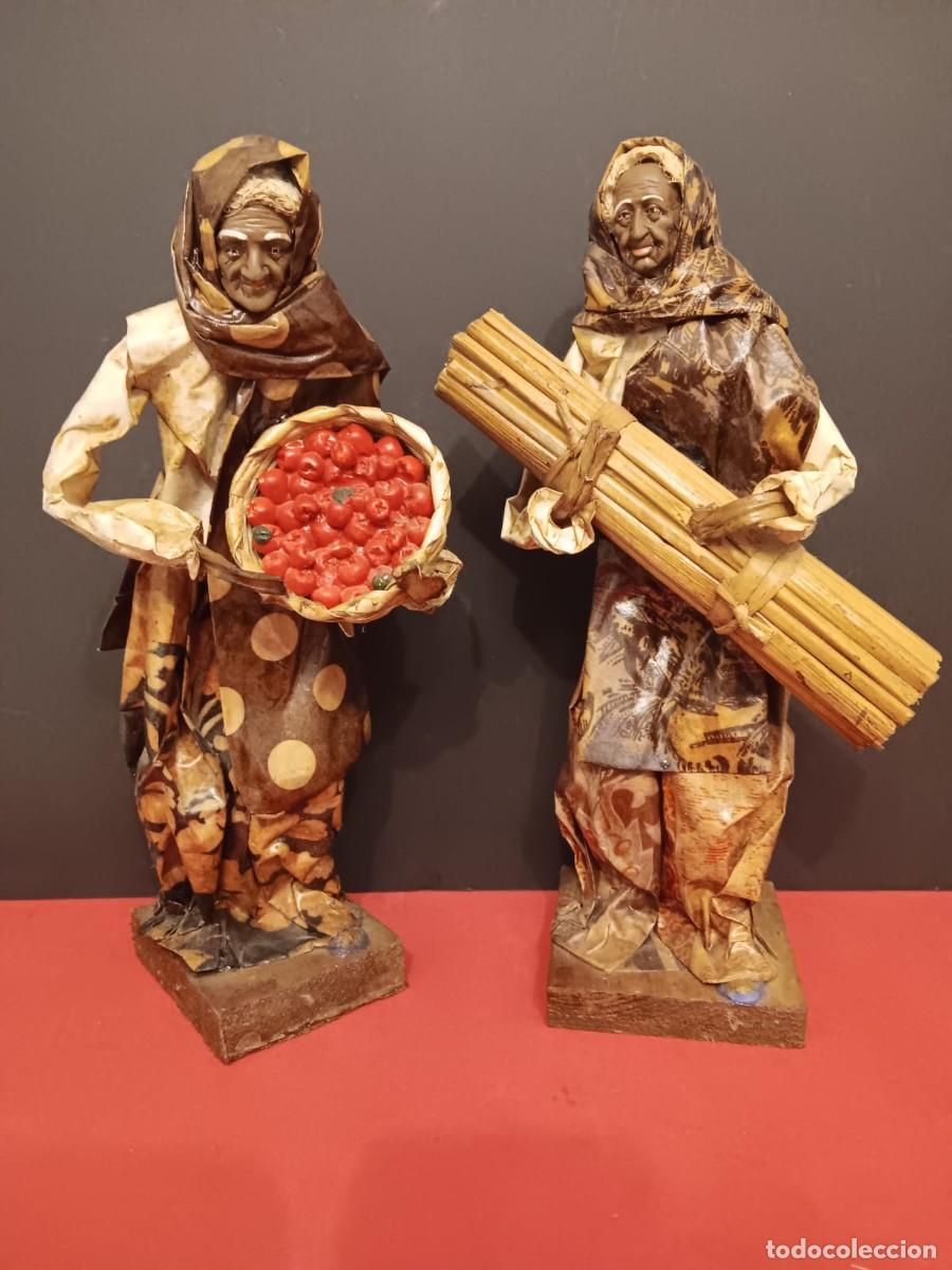 Vintage: curiosas figuras artesanales en carton piedra papel mache originarias de mexico 70/80 vintage