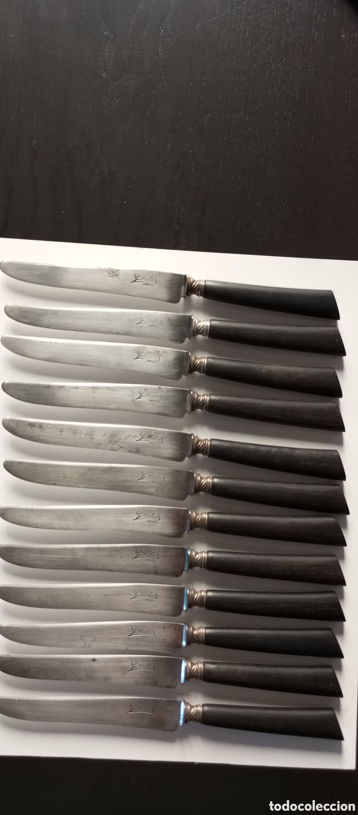 Vintage: 12 cuchillos Limonge Gustave Robins - Foto 1