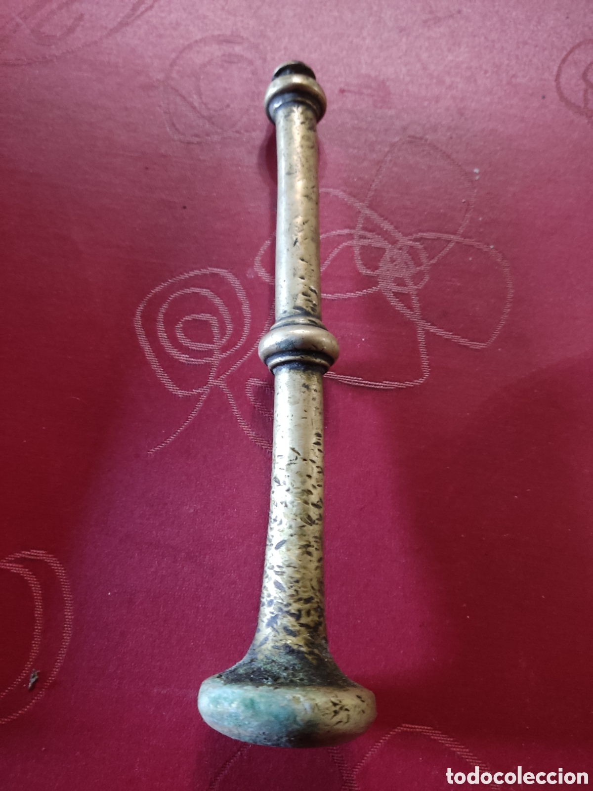 Vintage: Mortero o almirez m&aacute;rmol y maza bronce - Foto 5