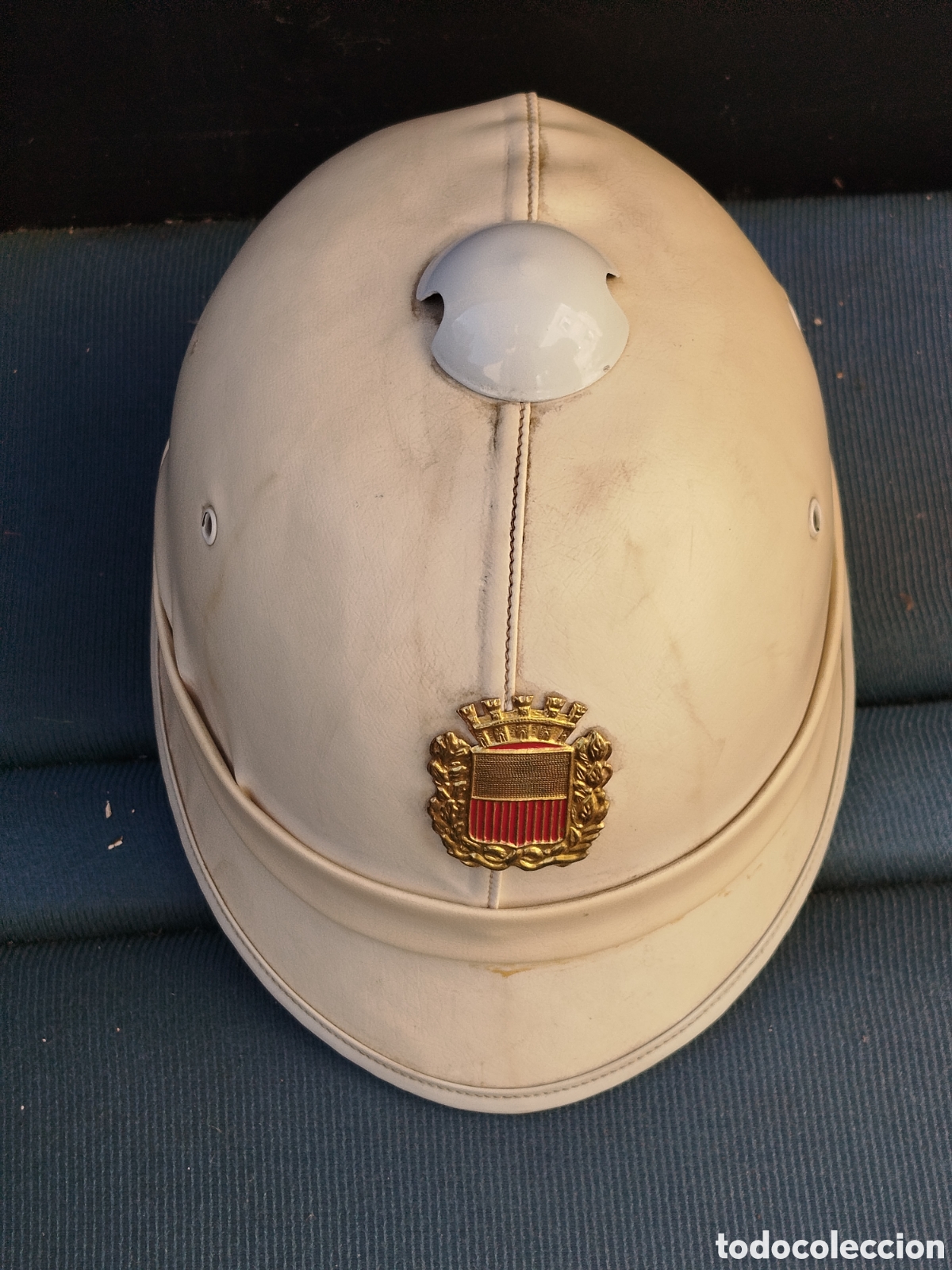 Vintage: Casco Saracof de polic&iacute;a - Foto 1