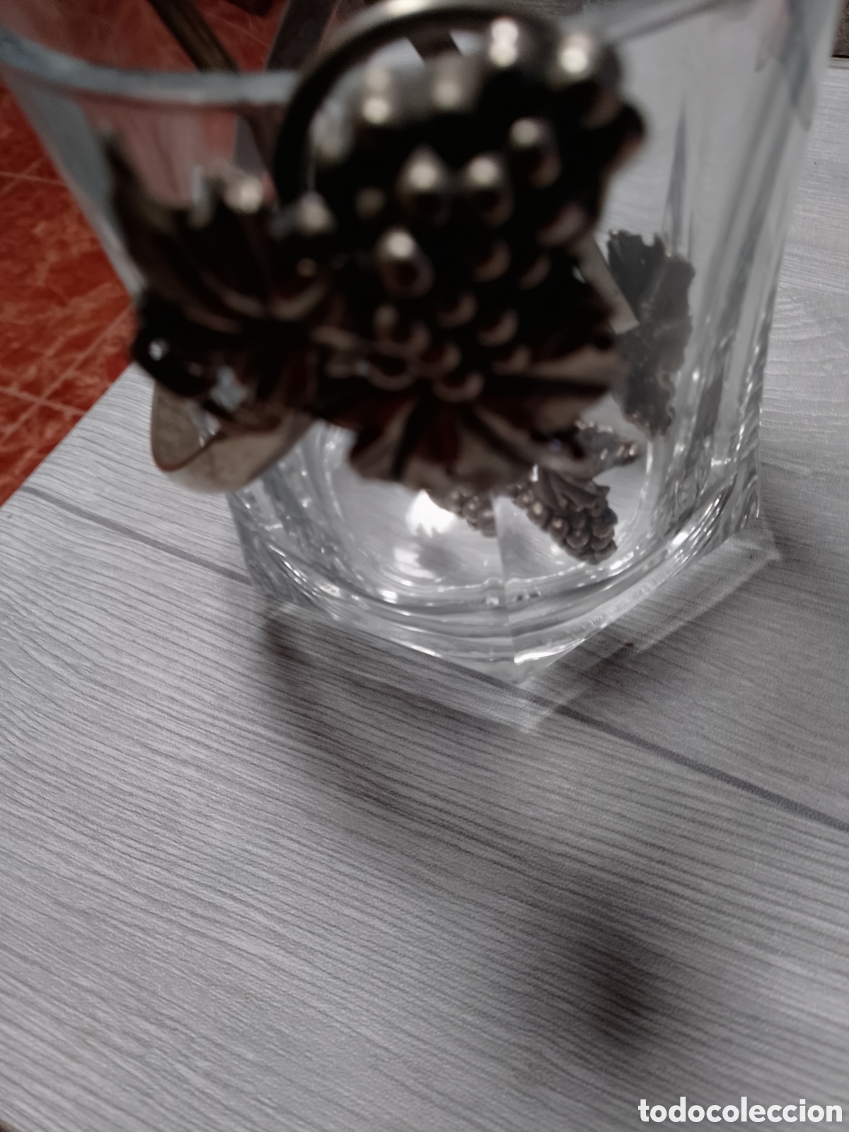 Vintage: Cubitera de cristal y lat&oacute;n - Foto 3
