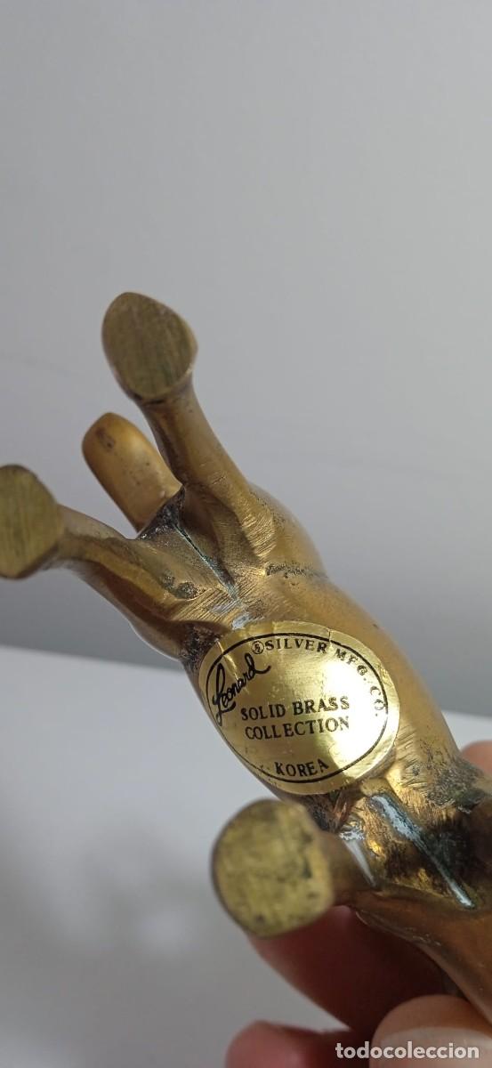 Vintage: Ciervo coreano de lat&oacute;n macizo - Foto 3