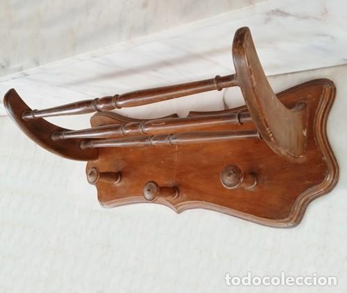 Vintage: Perchero sombrerero madera - Foto 1