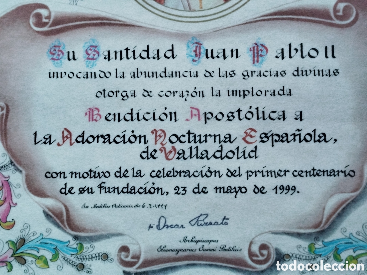 Vintage: Bendici&oacute;n apostolica - Foto 3