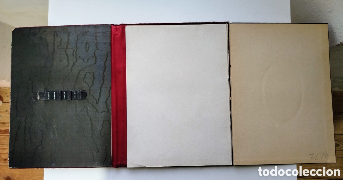 Vintage: Carpeta de terciopelo burdeos - Foto 4