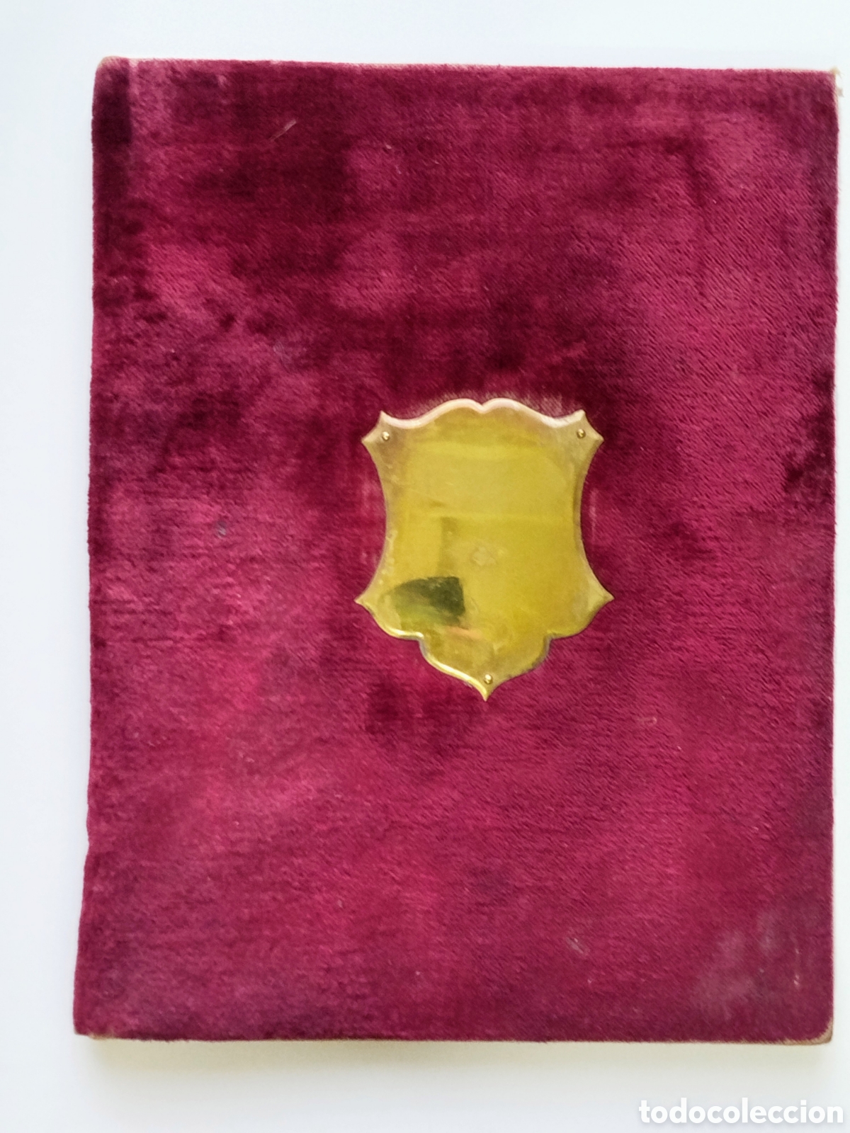 Vintage: Carpeta de terciopelo burdeos - Foto 2