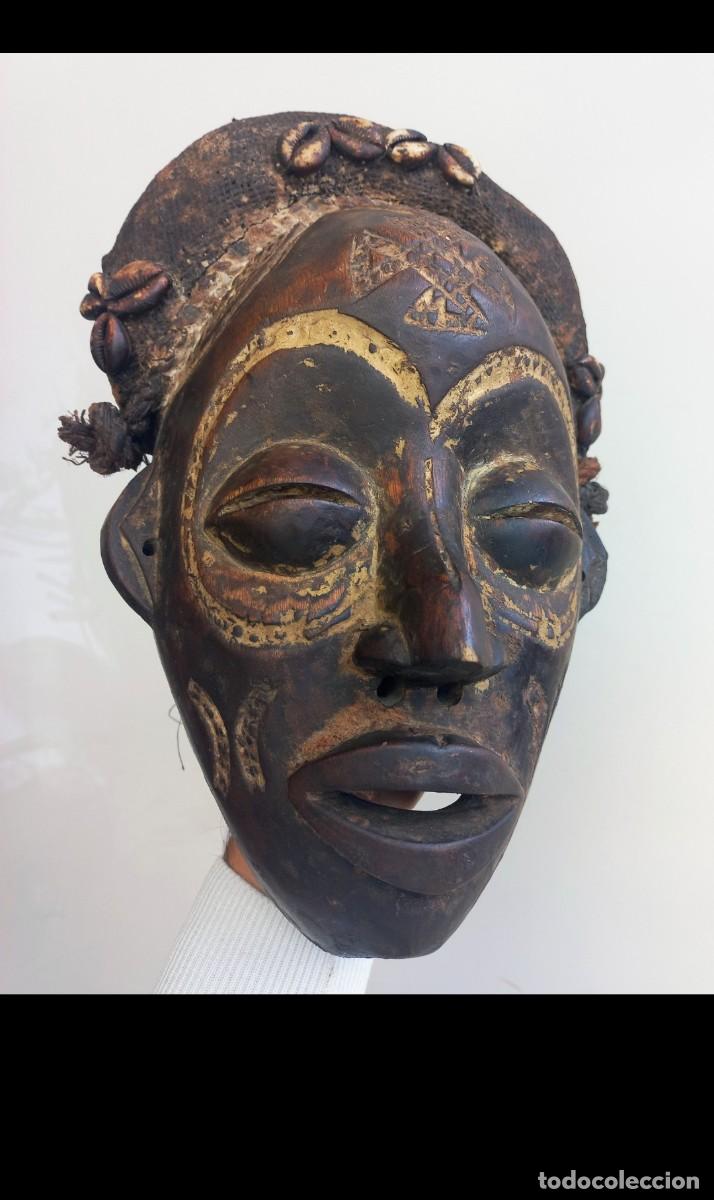 Vintage: M&aacute;scara antigua Chokwe - Foto 10