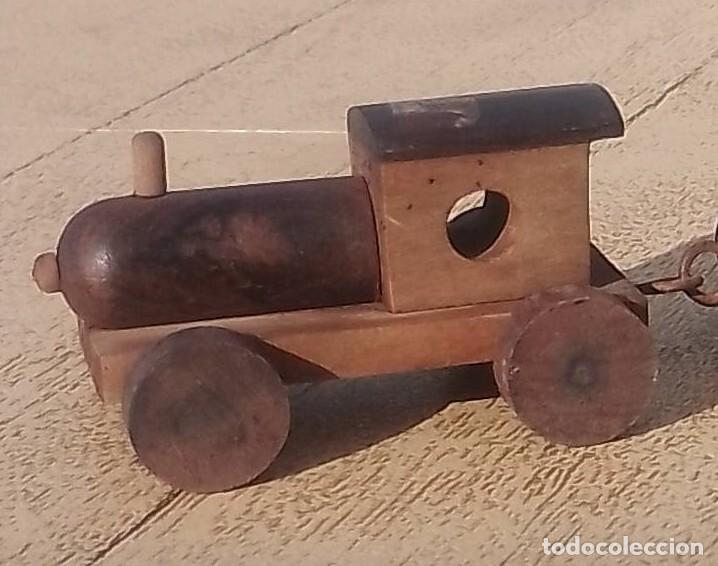 Vintage: Antiguo Tren de Carga en Madera