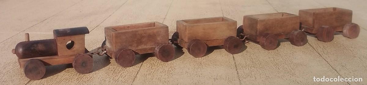 Vintage: Antiguo Tren de Carga en Madera - Foto 2