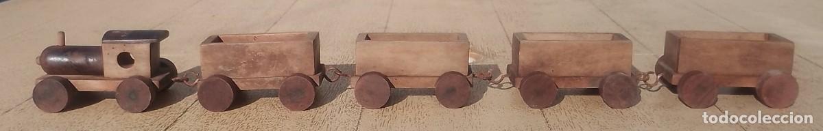Vintage: Antiguo Tren de Carga en Madera - Foto 6