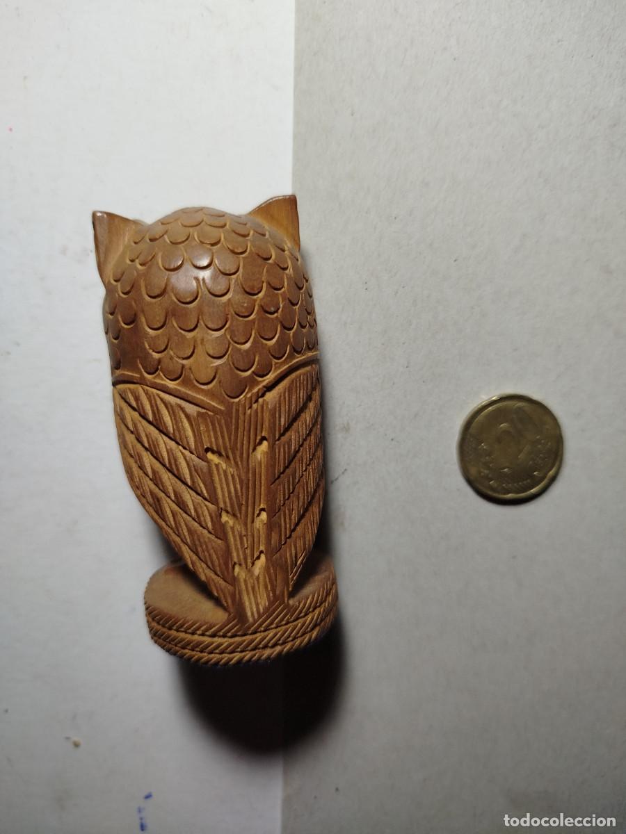 Vintage: Figura de buho de madera retro - Foto 2