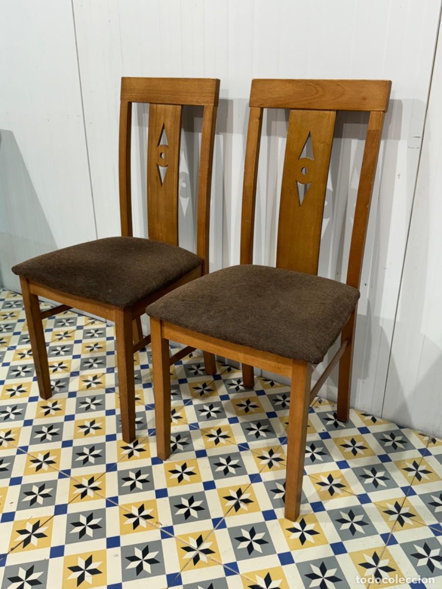 Vintage: PAREJA DE SILLAS EN MADERA - Foto 1