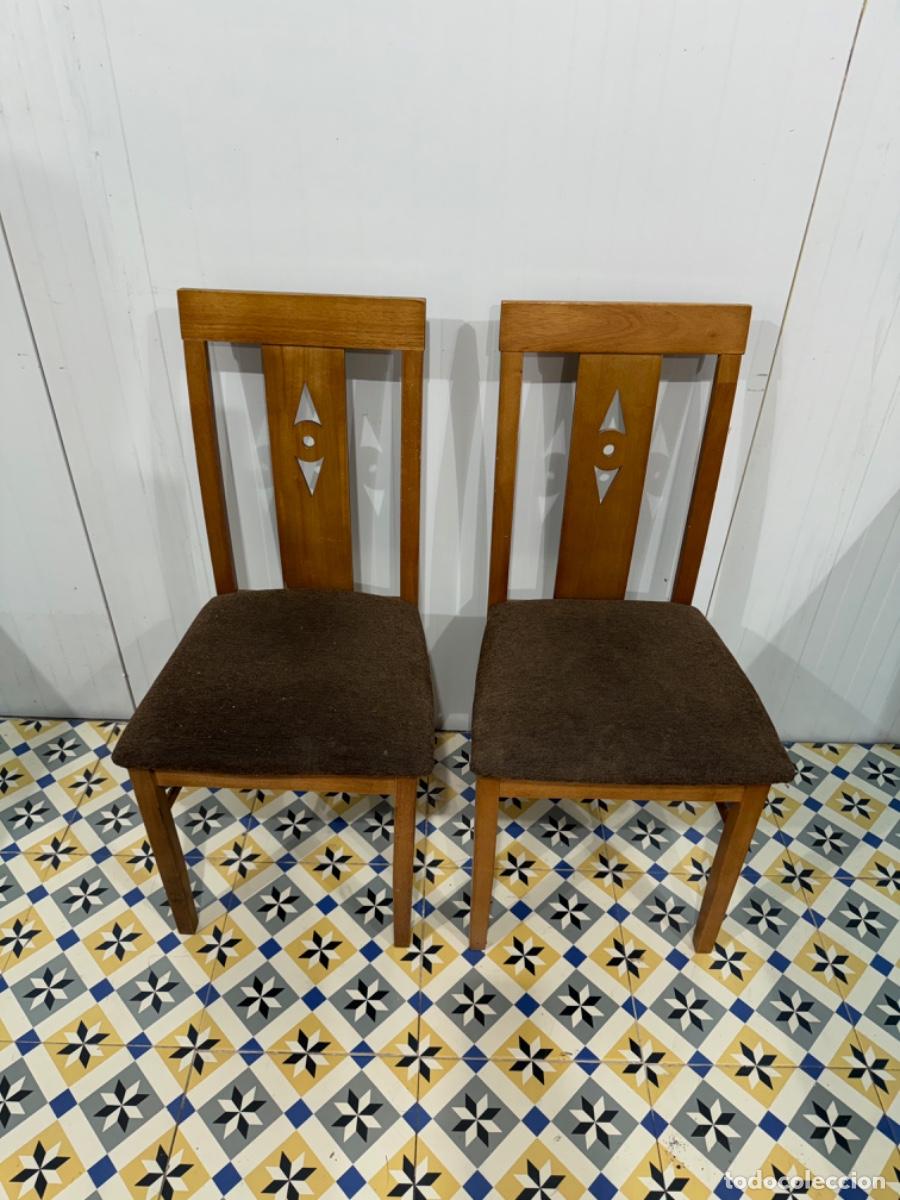 Vintage: PAREJA DE SILLAS EN MADERA - Foto 2