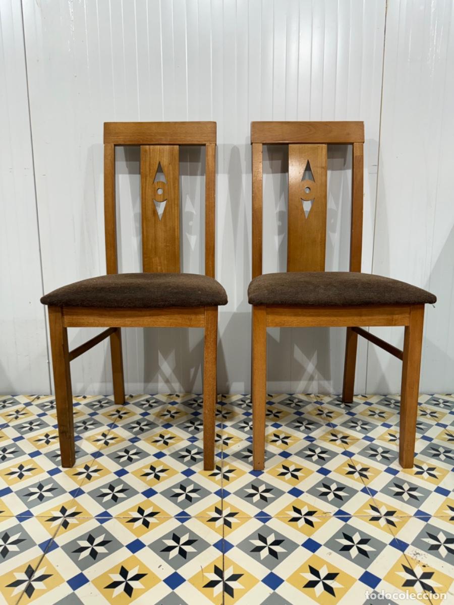 Vintage: PAREJA DE SILLAS EN MADERA - Foto 3