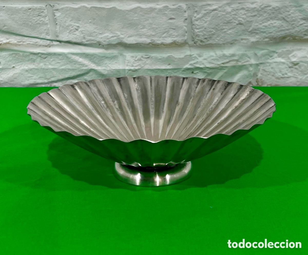 Vintage: ANTIGUO CENTRO DE MESA METAL PLATEADO - Foto 3