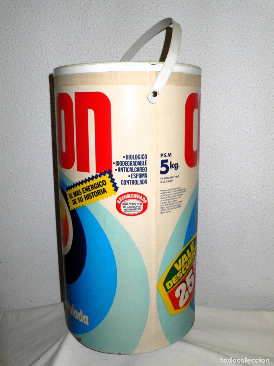 Vintage: TAMBOR DETERGENTE COL&Oacute;N 5 KG.CON TAPA Y ASA -VAC&Iacute;O- - Foto 4